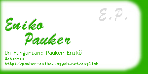 eniko pauker business card