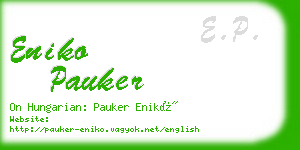 eniko pauker business card